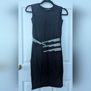 ❤️5 For $25❤️Hugo Chavez Black Dress with Silver Accents